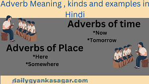 Adverb Meaning , kinds and examples in Hindi